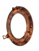 AL4860E - Porthole Glass Aluminum Tan Rust, 11"